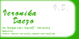 veronika daczo business card